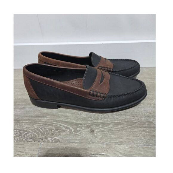 G.H. Bass Weejuns Carl Leather Black & Brown Slip on Loafers Size 10D main image 5